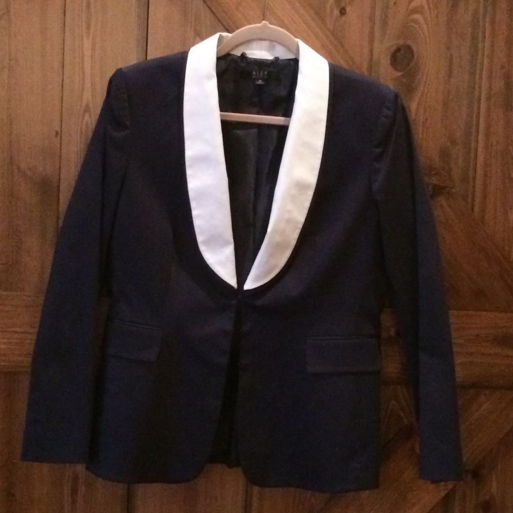 EUC. Alex Marie Navy jacket with white collar.